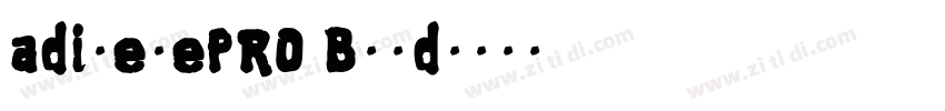 adineuePRO Bold字体转换